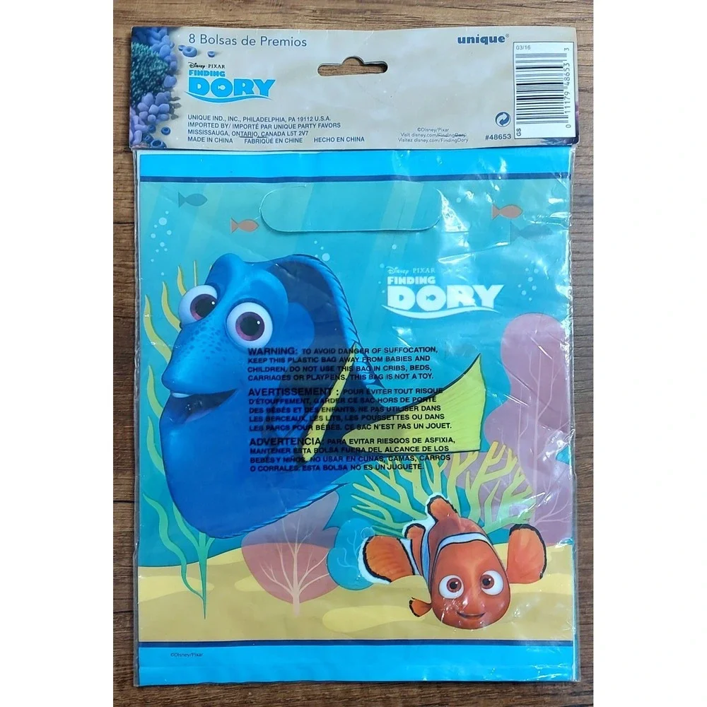 Finding Dory Party Loot Treat Favor Bags Birthday Favors Party Supplies 8pc A14